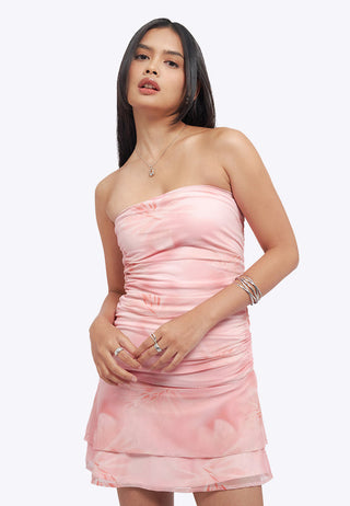 Drappery Mini Tube Dress