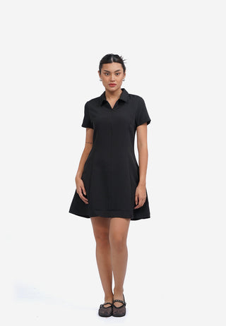 Short Sleeve Collared Mini Dress