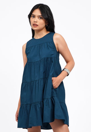 Sleeveless Tiered Mini Dress