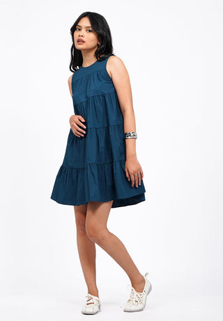 Sleeveless Tiered Mini Dress