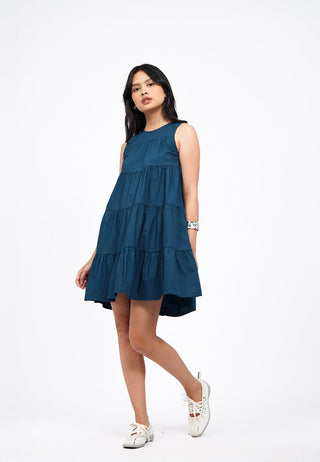 Sleeveless Tiered Mini Dress