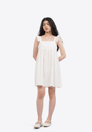 Sleeveless Mini Dress with Frills Strap