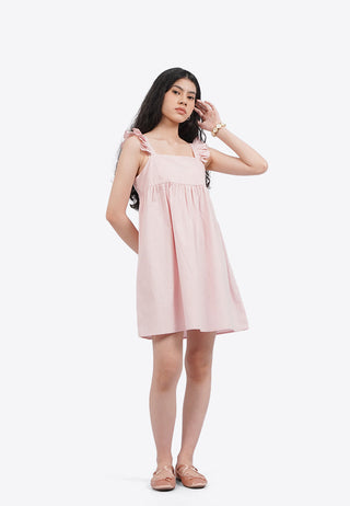 Sleeveless Mini Dress with Frills Strap