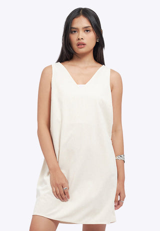 V-Neck Sleeveles Mini Dress