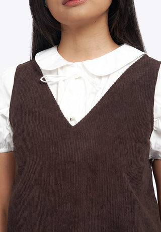 V-Neck Sleeveles Mini Dress