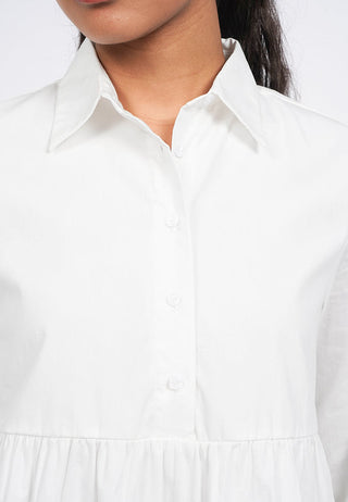 Long Sleeve Tiered Shirt Dress