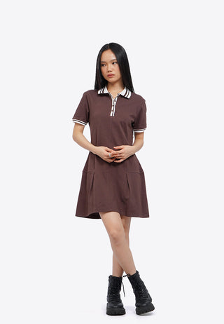 Contrast Rib Mini Dress