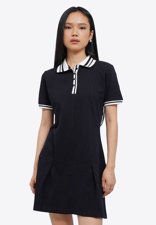 Contrast Rib Mini Dress