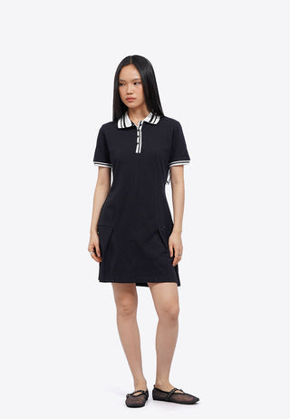 Contrast Rib Mini Dress