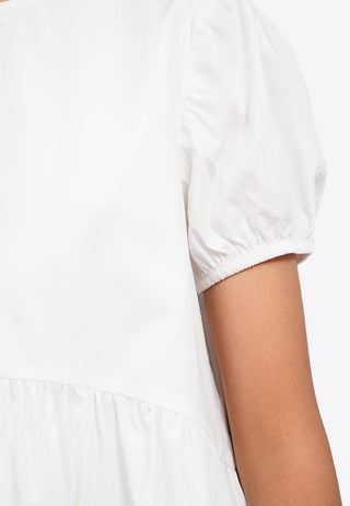 Puff Sleeve Tiered Mini Dress