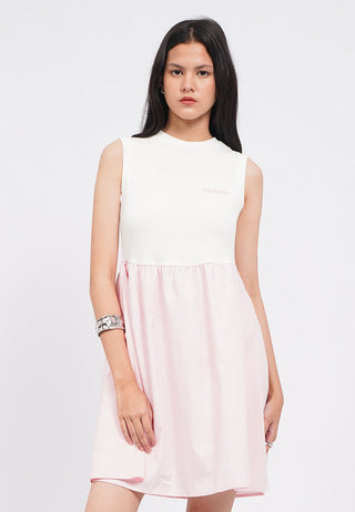 Contrast Sleeveless Mini Dress