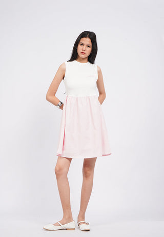 Contrast Sleeveless Mini Dress