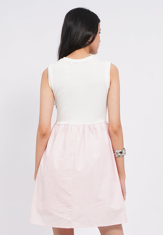 Contrast Sleeveless Mini Dress