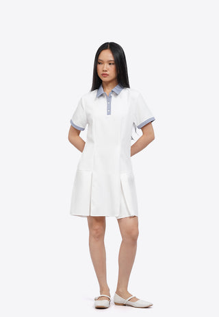 Contrast Rib Mini Dress