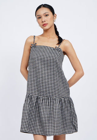 Gingham Strappy Mini Dress