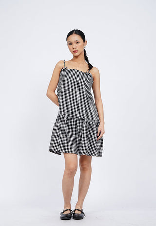 Gingham Strappy Mini Dress
