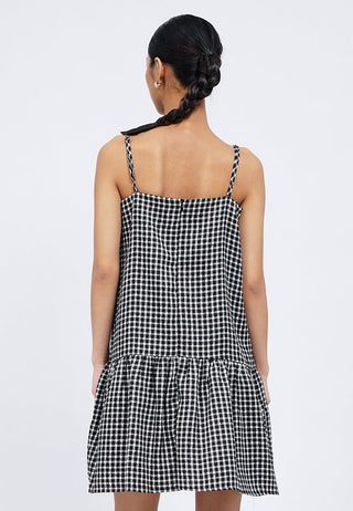 Gingham Strappy Mini Dress