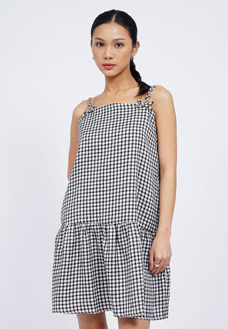 Gingham Strappy Mini Dress