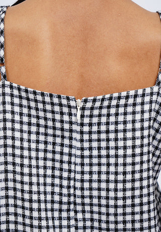 Gingham Strappy Mini Dress