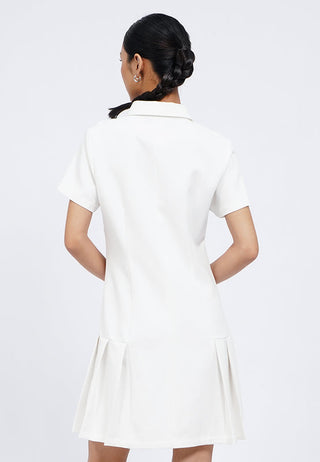 Button Up Collared Mini Dress