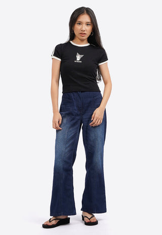 Kuromi Flip Flop Black