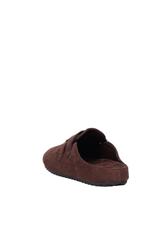 Brown Suede Buckle Sandals