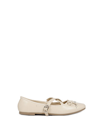 Beige Flat Shoes