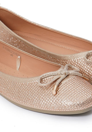 Rhinestone Flatshoes Rose Gold