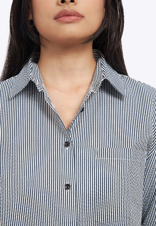 Textured Long Sleeve Stripes Shirt