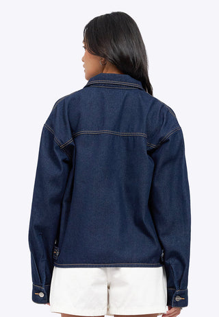 Oversize Collared Denim Jacket