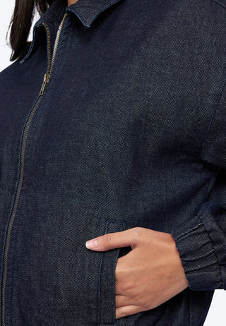 Zipped Up Denim Jacket