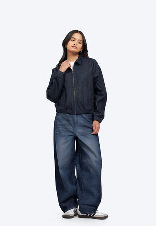 Zipped Up Denim Jacket