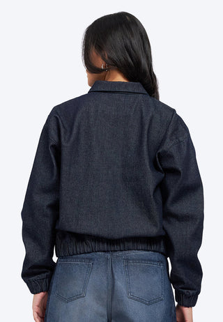Zipped Up Denim Jacket