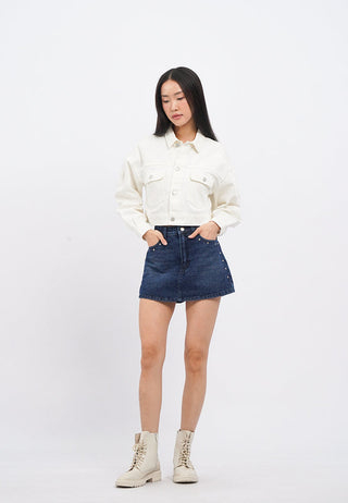Oversized Crop Denim Jacket