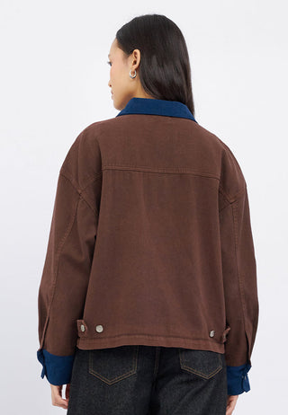 Contrast Detail Denim Jacket