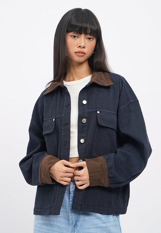 Contrast Details Denim Jacket