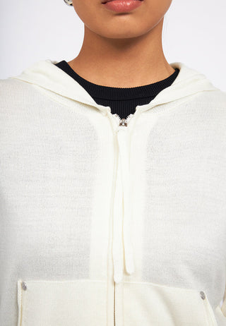 Long Sleeves Zip Up Knit Jacket