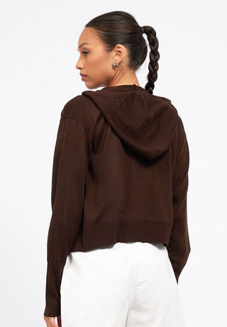 Long Sleeves Zip Up Knit Jacket