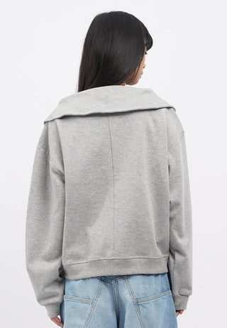 Two Way Zip Up Oversized Jacket