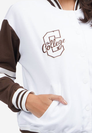 Contrast Sleeve Varsity Jacket