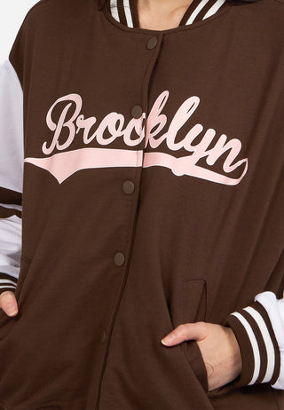 Contrast Sleeve Varsity Jacket