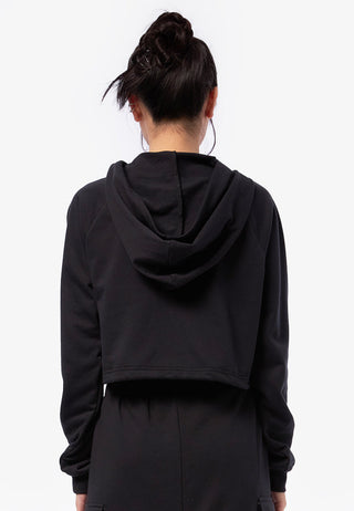 Zip Up Drawstring Crop Jacket