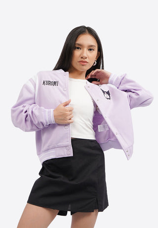 Kuromi Long Sleeve Varsity Jacket