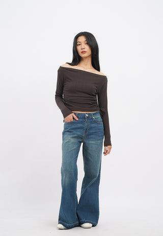 Fit & Flare Washed Jeans