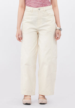 Seamline Barrel Denim Pants