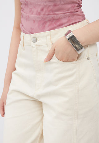 Seamline Barrel Denim Pants