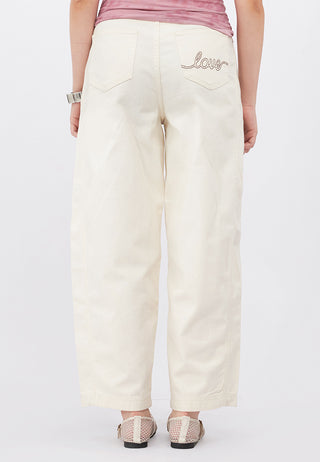 Seamline Barrel Denim Pants