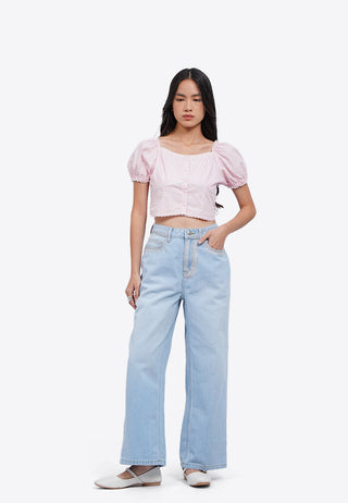 Regular Fit Foil Effect Jeans