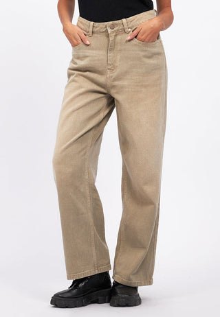 High Waist Straight Denim Pants