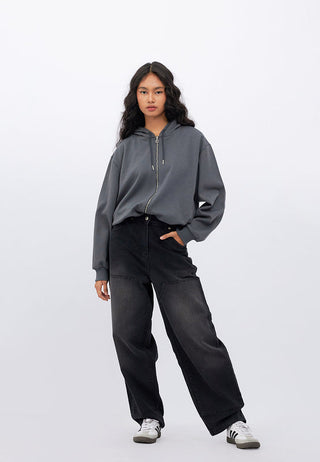 High Waist Barrel Denim Pants